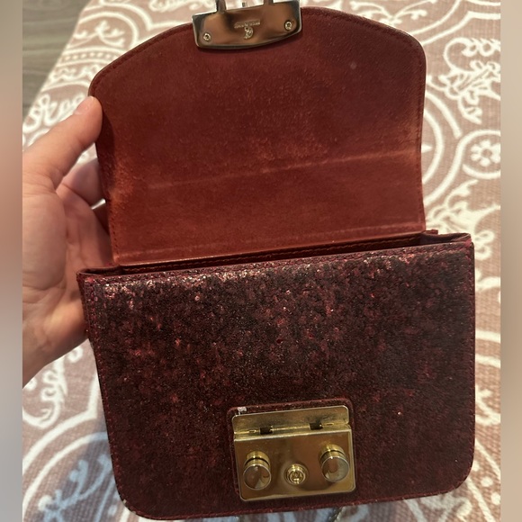 Limited edition Furla Metropolis mini bag in burgundy - Picture 6 of 7